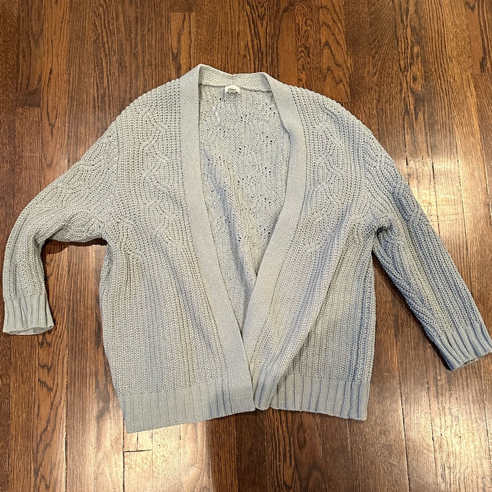 A new day Green/Gray Cardigan